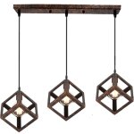 Wottes - e27 lustre suspension industriel vintage luminaire plafonnier abat - jour fer lampe  suspension ...