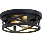 E27 plafonnier encastr�, luminaire de couloir noir � 2 lumi�res, luminaire de plafond pour ferme, cuisine, ...