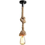 E27 r�tro chanvre corde pendentif lumi�re vintage rustique luminaire pour restaurant bar caf� �clairage ...