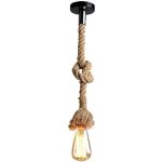 E27 r�tro chanvre corde pendentif lumi�re vintage rustique luminaire pour restaurant bar caf� �clairage ...