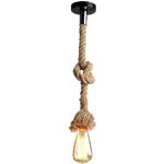 E27 r�tro chanvre corde pendentif lumi�re vintage rustique luminaire pour restaurant bar caf� �clairage ...