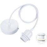 E27 suspension avec anneau  vis, cble textile rglable 100cm, suspension compatible avec abat jour, ...