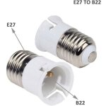 E27 vers b22 pour ampoule led � ba�onnette, base de lampe convertisseur pour passer de e27 � b22, adaptateur ...