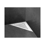 Easy drain - aqua delta drain de sol triangulaire avec pi�ce de finition abs / grille en inox et �vacuation ...