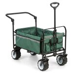 Waldbeck - easy rider chariot de transport jusqu' 70kg barre tlescopique pliant vert
