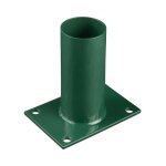 Platine de fixation diamètre 60 mm pour portillon grillagé vert Platine de fixation diamètre 60 mm pour portillon grillagé vert