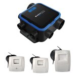 Kit vmc simple flux easyhome hygrorglable compact + 3 grilles bahia - aldes