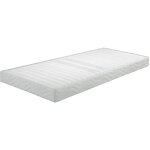 Ebac literie - sommier tapissier 70x190 cm avec renfort lombaire blanc - dreamo
