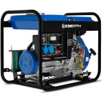 Eberth ? groupe �lectrog�ne diesel 5000w 10cv 2x230v 12v avr portable ? moteur 4 temps refroidi � air ...