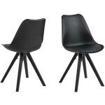 Chaise dima en plastique noir avec coussin de salle � manger