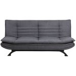 Ebuy24 - fanny canap - lit gris fonc, mtal noir.