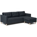 Ebuy24 - marino canap ba4, chaise longue droite ou gauche en velours, noir.