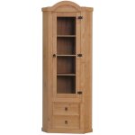 Ebuy24 - new mexico armoire d'angle avec 1 porte vitre et 2 tiroirs, dlav et cir.