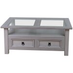Ebuy24 - new mexico table basse avec 2 tiroirs, en gris. Ebuy24 - new mexico table basse avec 2 tiroirs, en gris.