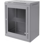 Armoire rseau 19 pouces, 15 uh, gris, montage mural, profondeur 450 mm, 600 x 770 x 450 mm, entirement ...