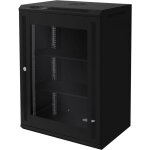 Armoire rseau 19 pouces, 16 uh, noir, montage mural, profondeur 450 mm, 600 x 850 x 450 mm, entirement ...