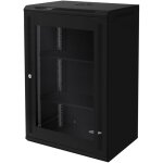 Armoire rseau 19 pouces, 18 uh, noir, montage mural, profondeur 450 mm, 600 x 900 x 450 mm, entirement ...