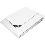 Bche de protection impermable  l'eau avec oeillets - 8x10 m 80m 260g / m - polythylne pe blanc ...