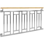 Ecd germany balustrade fran�aise 90x156 cm avec 5 �l�ments de remplissage, argent brillant, aspect bois, ...