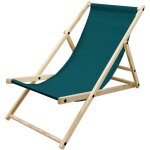 Ecd germany - chaise longue pliante chilienne en bois de pin, vert fonc�, dossier r�glable, 3 positions ...