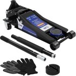 Ecd germany cric hydraulique rouleur 3t, profil bas 83 - 465mm, double piston de levage rapide, tampons ...