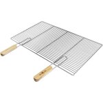 Ecd germany grille de barbecue en acier inoxydable, 67 x 40 cm, avec poign�es amovibles, rectangulaire, ...