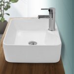 Luxebath - ecd germany lavabo salle de bain -  480 x 380 x 140 mm - en cramique - carr - blanc - lave ...