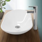 Luxebath - ecd germany lavabo salle de bain - 640x365 mm - en cramique - ovale - blanc - lave - mains ...