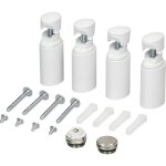 Mat�riel montage pour radiateur s�che - serviettes droit et courb� - blanc - kit de montage radiateurs ...