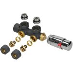 Ecd germany modern thermostat kit de raccordement universal couleur anthracite - valve pr� - r�glable ...