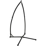 Support fauteuil suspendu - hauteur 208 cm - noir - en m�tal - charge max. 120 kg - cadre chaise suspendue ...
