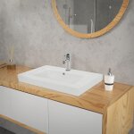Luxebath - ecd germany lavabo  encastrer de salle de bain, 605x465x160 mm, en cramique, blanc, avec ...