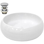 Luxebath - ecd germany vasque à poser lavabo salle de bain - ø 350 x 120 mm - en céramique - rond - blanc ... Luxebath - ecd germany vasque à poser lavabo salle de bain - ø 350 x 120 mm - en céramique - rond - blanc ...