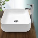 Ecd germany - vasque à poser lavabo salle de bain - rectangulaire - 505 x 395 x 135 mm - en céramique ... Ecd germany - vasque à poser lavabo salle de bain - rectangulaire - 505 x 395 x 135 mm - en céramique ...