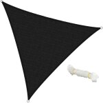 Voile d'ombrage toile tendue parasol triangulaire 3, 6x3, 6 m anthracite hdpe anti uv câbles de tension ... Voile d'ombrage toile tendue parasol triangulaire 3, 6x3, 6 m anthracite hdpe anti uv câbles de tension ...