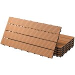 Ecd germany dalles terrasse clipsables wpc 60x30 cm / 6 pièces=1m² marron clair strié aspect bois panneaux ... Ecd germany dalles terrasse clipsables wpc 60x30 cm / 6 pièces=1m² marron clair strié aspect bois panneaux ...
