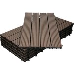 Ecd germany dalles terrasse clipsables wpc 60x30 cm / 6 pièces=1m² marron foncé strié aspect bois panneaux ... Ecd germany dalles terrasse clipsables wpc 60x30 cm / 6 pièces=1m² marron foncé strié aspect bois panneaux ...