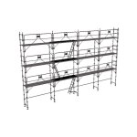 Echafaudage 104m - structure + planchers + garde - corps - multidirectionnel - meka48p - 104 - sp