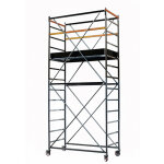 Echafaudage acier 1 plateau - hauteur de travail max. 2, 92m - longueur 1, 60m - largeur 0, 80m - poker ...