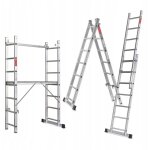 Échafaudage aluminium 2x7avec plateforme de travail ? Échelle 3 en 1 pliante Échafaudage aluminium 2x7avec plateforme de travail ? Échelle 3 en 1 pliante