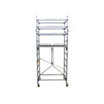 Echafaudage base pliante avec kit dnivel et garde - corps rabattable - haut. travail max 4. 05m - al205 ...