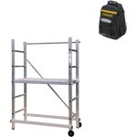 Echafaudage domestique - hauteur max. de travail 2, 90m + sac  dos de chantier - 342800 - sac