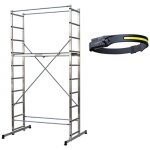 Echafaudage domestique: hauteur de travail max 3. 78m + lampe frontale - 203702 - lampe