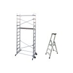 Matis�re - echafaudage domestique : hauteur de travail max 4. 36m + t�l�m�tre laser 12m - pn / cli - ...