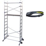 Echafaudage domestique : hauteur de travail max 4. 36m + lampe frontale - pn / cli - lampe