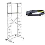Echafaudage domestique: hauteur de travail max 4. 5m + lampe frontale - 9475 - 901 - lampe