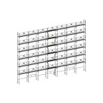 Matis�re - echafaudage fixe de fa�ade 308m� - structure et planchers + garde - corps - duo308gc - sp