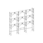Matis�re - echafaudage fixe de fa�ade 80m� - structure seule - version garde - corps - duo80gc - s