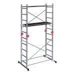 Hailo - echafaudage pliable 4 en 1 multifonction 1, 8m / 3, 8m en aluminium combi first