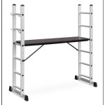 chafaudage pliant en aluminium 3 en 1 jusqu' 2, 73 m - chelle multifonction